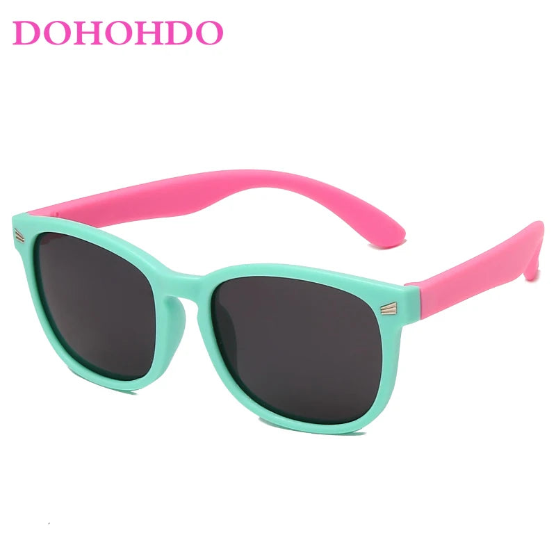 Retro Children Polarized Sunglasses TR90 Flexible Kids Sunglasses For Boys Girls Baby Gift Outdoors Goggle Shades Eyewear UV400