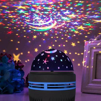 RGB Starry Sky Projector Lamp Rotating Magic Ball LED Night Light for Bedroom Decor Lamp RGB Moon Galaxy Projection Light