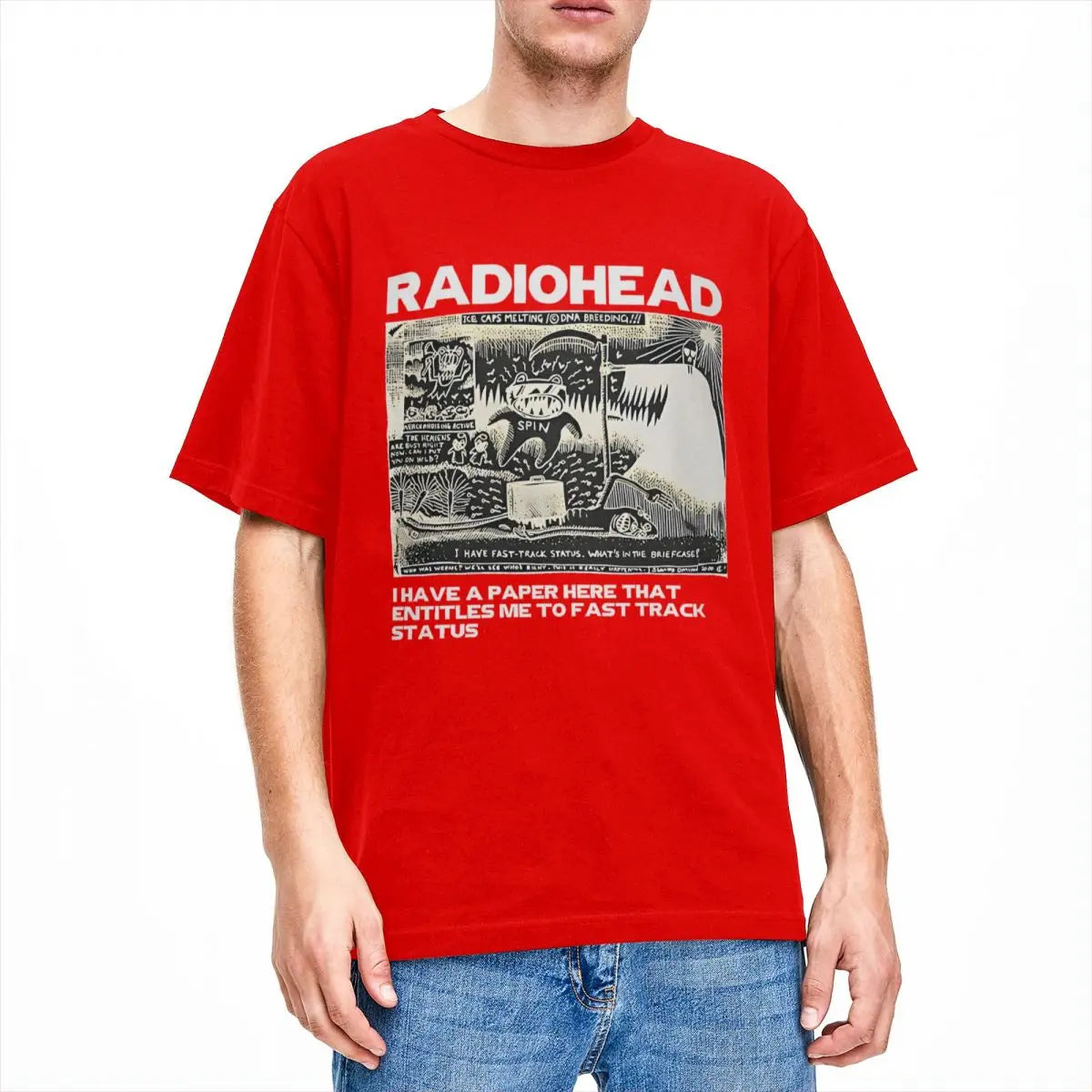 It Was Amazing To See Radiohead T-Shirts Men Women Hip Hop 100% Cotton Tees Short Sleeve T Shirt Birthday Present Clothing