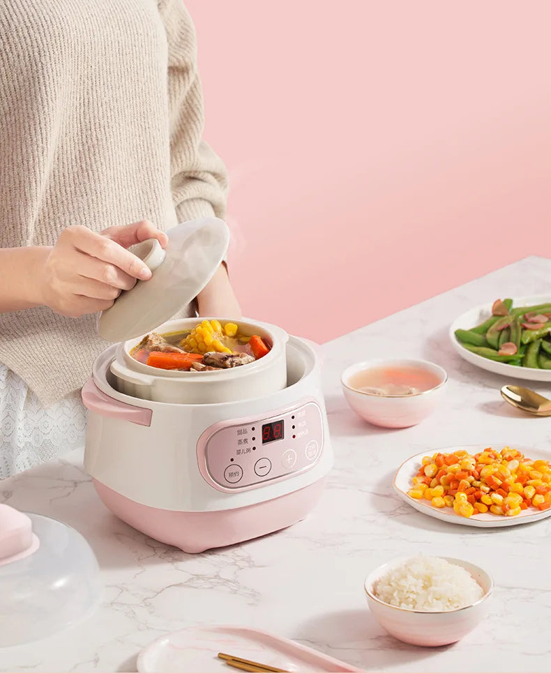 110V Appliances Electric Stewpot Porridge Soup Pot Ceramic Electric Stew Pot Household Automatic Intelligent Small Stew Pot