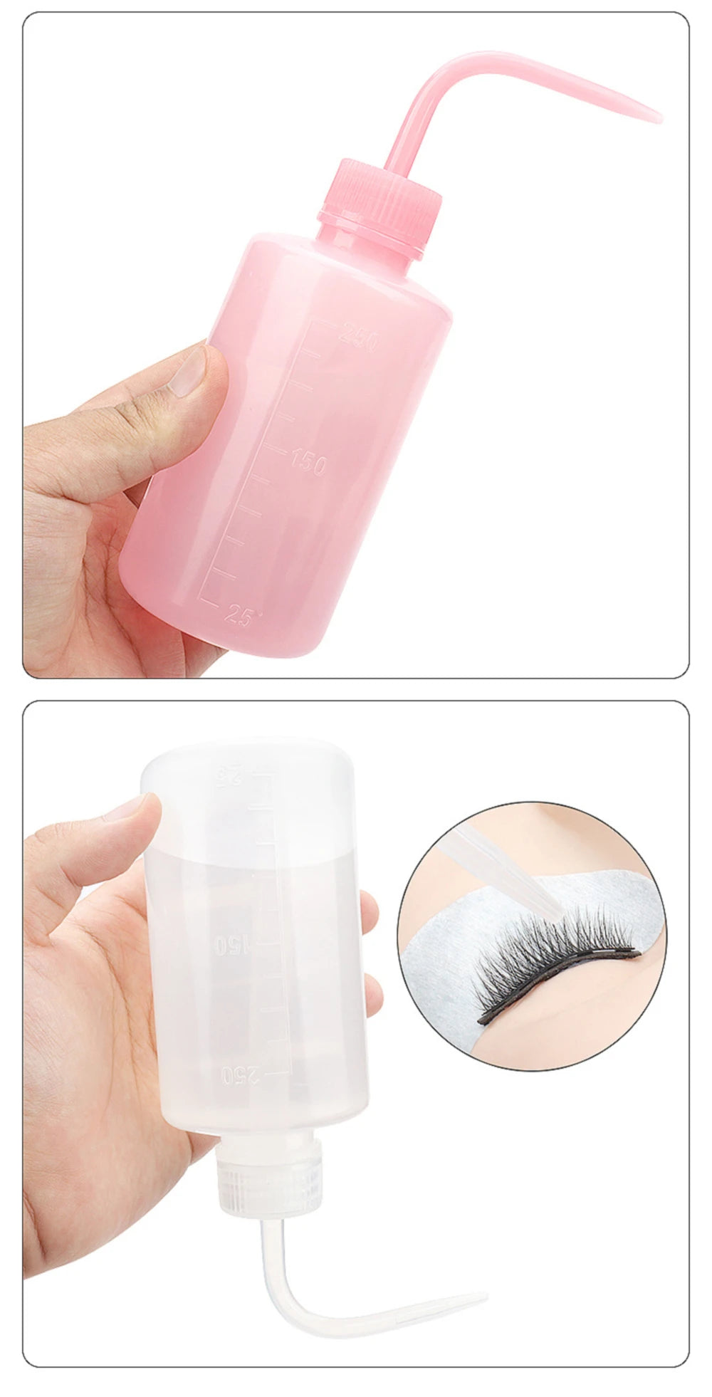 250/500/1000ml Clean False Eyelashes Elbow Pot Squeeze Bottle Washing Bottle Laboratory Measuring Bottle Supply With Scale