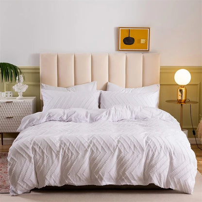 High Quality Ripple Cut Flowers Queen Bedding Set Comfortable Wave Striped Duvet Cover Set Single Double Bed Quilt Cover Sets