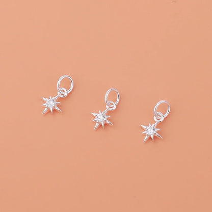 Korean Japanese light luxury accessories 925 sterling silver Flash star bracelet ring pendant