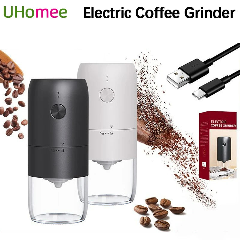 Wireless Electric Coffee Grinder Machine Type-C Charging Portable Coffee Bean Mill Coarse Grains Spice Herb Crusher Kitchen Tool