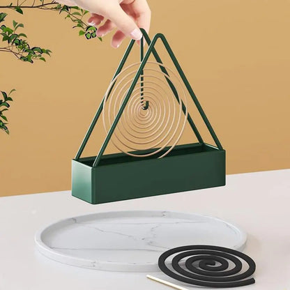 Mosquito Coil Frame Iron Mosquito Coil Holder Safe Easy-to-use Stand for Home Outdoor Patio Wall-mounted Lay-flat for Prevention