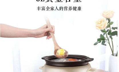 Electric stew pot, household purple ceramic soup and porridge pot, automatic porridge cooking artifact, casserole stew cup