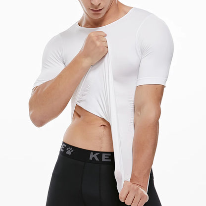 Men Weight Loss Shapewear T-Shirt Body Shaper Slimming Compression Shirts Gynecomastia Undershirt Waist Trainer Muscle Tank Tops