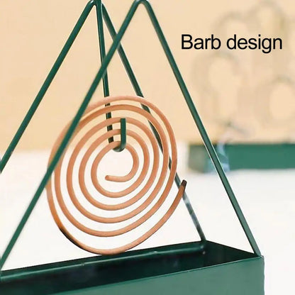 Mosquito Coil Frame Iron Mosquito Coil Holder Safe Easy-to-use Stand for Home Outdoor Patio Wall-mounted Lay-flat for Prevention