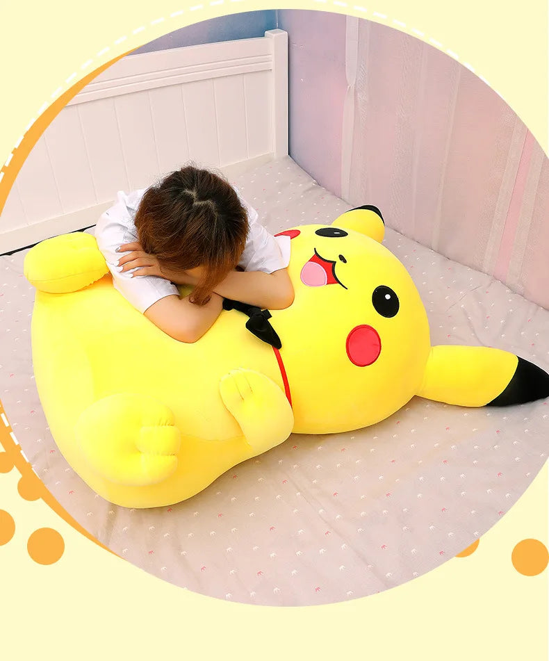 100cm Big Size Pokemon Large  Pikachu   Plush Toy Kawaii Stuffed Animal Soft Cartoon Doll Plushies Christmas Girls Gift