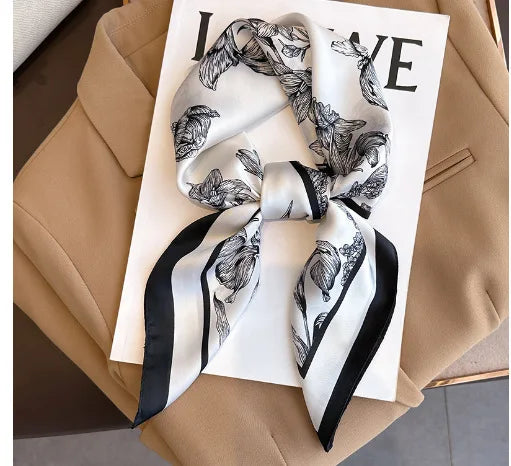 Scarf Women Silk Satin Scarf for Women Neckerchief  luxury Scarf Foulard Women Bandana Silk Scarves Laven Official Store