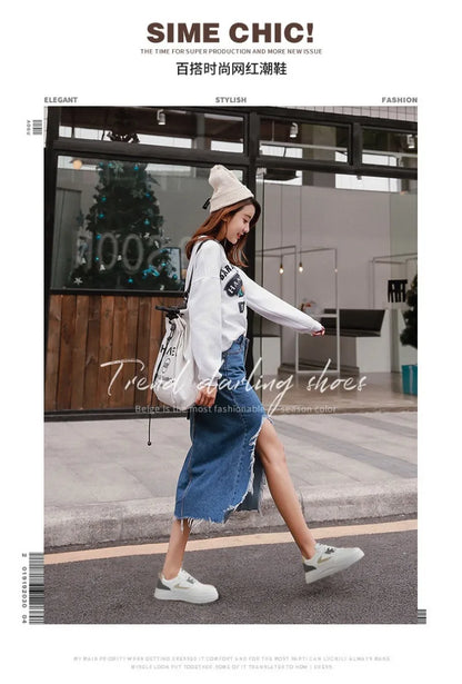 2024 Fashion Women Casual Platform Shoes Luxury Brand No-slip Comfortable Sneakers Skateboard Shoe Large Size35-44 Zapatos Mujer