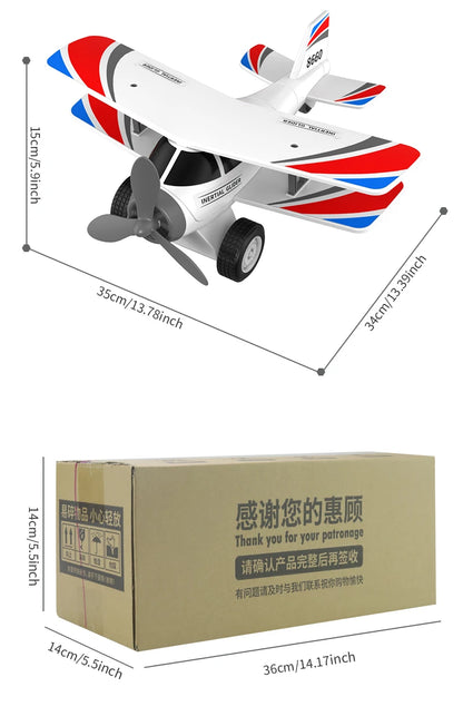 Children's toy biplane crash simulation toy puzzle model large inertia boy birthday toy gift