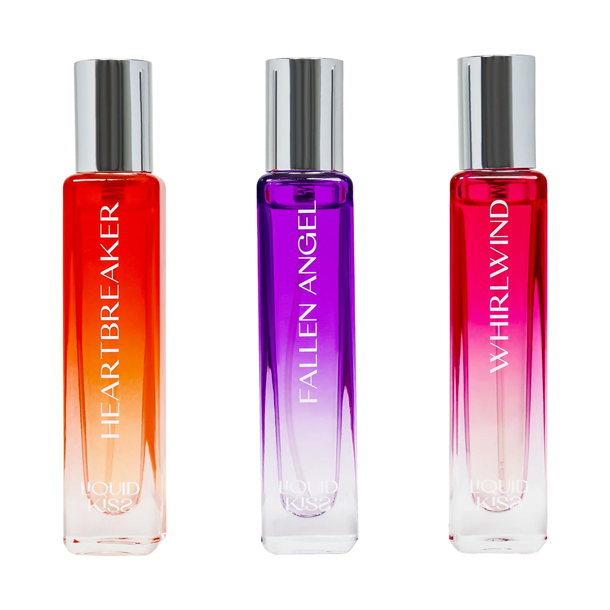 LIQUID KISS Eau De Parfum Spray Set Women's Perfume Gift Set Each 0.5 Ounce 3 Scents HEARTBREAKER FALLEN ANGEL WHIRLWIND Perfume