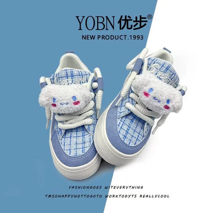 hello kitty Melody real photos drop shipping breathable Pochacco Kuromi board shoes casual Cinnamoroll women's sports shoes