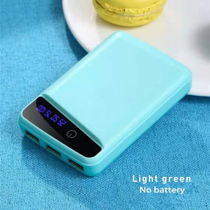 Micro 3 USB 10000mAh Power Bank Case Shell 3*18650 DIY Portable Battery Holder Led Display Powerbank Case Box for Phone Charing