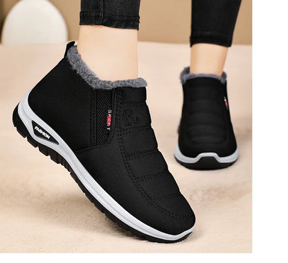 Lady‘s Casual Fashion Thicken Flat Shoes Lightweight Soft Comfortable Shoes Solid Warm Non-Slip Shoes For Winter