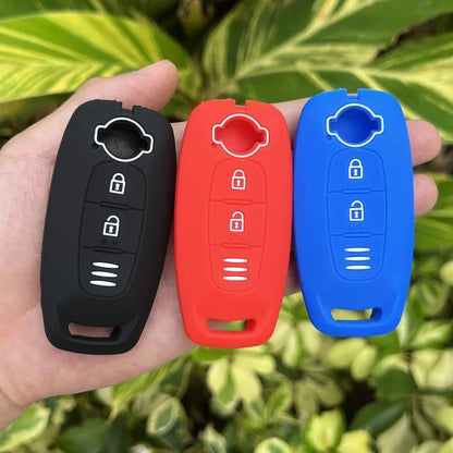 2 Buttons Silicone Car Key Cover Skin Protector Case Bag for Nissan X-trail T33 Qashqai J12 Teana 2022 2023 Keychain Accessories