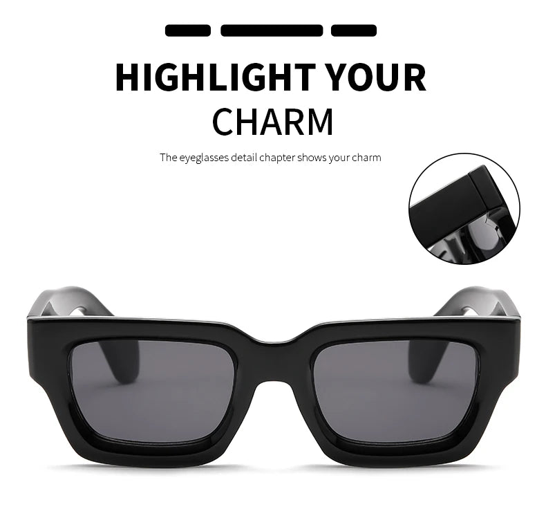 New Fashion Sunglasses Retro Square Thickened Small Frame Fashion Sun Glasses Versatile Eyeglasses Oculos De Sol Feminino