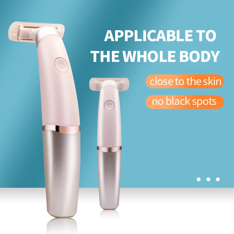 Portable USB rechargeable painless female shaver female leg and armpit hair shaver electric ladies shaving trimmer for women.