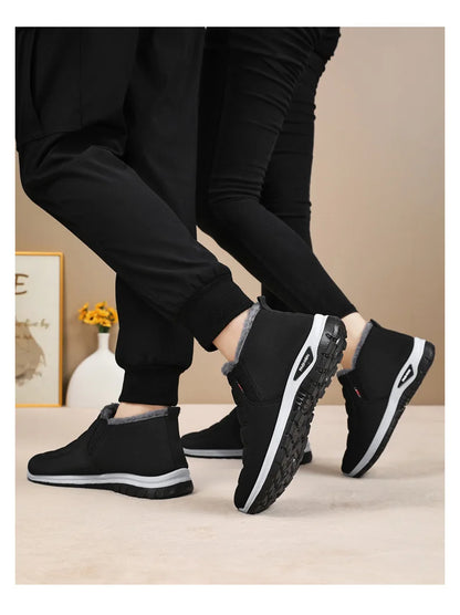 Lady‘s Casual Fashion Thicken Flat Shoes Lightweight Soft Comfortable Shoes Solid Warm Non-Slip Shoes For Winter