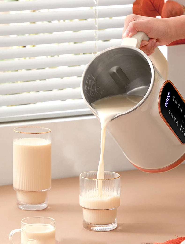 Soybean Milk Machine Electric Juicer Blender Mini Soy Milk Maker Home Wall Breaking Machine 10-leaf Blade Kitchen Appliances