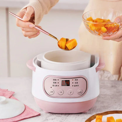 110V Appliances Electric Stewpot Porridge Soup Pot Ceramic Electric Stew Pot Household Automatic Intelligent Small Stew Pot