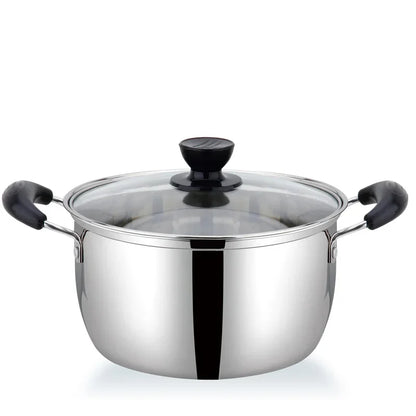 Cookware Stainless Steel Pot 1.5L-4L Double Bottom Soup Pot Nonmagnetic Cooking Multi-purpose Cookware Non-stick Pan General Use