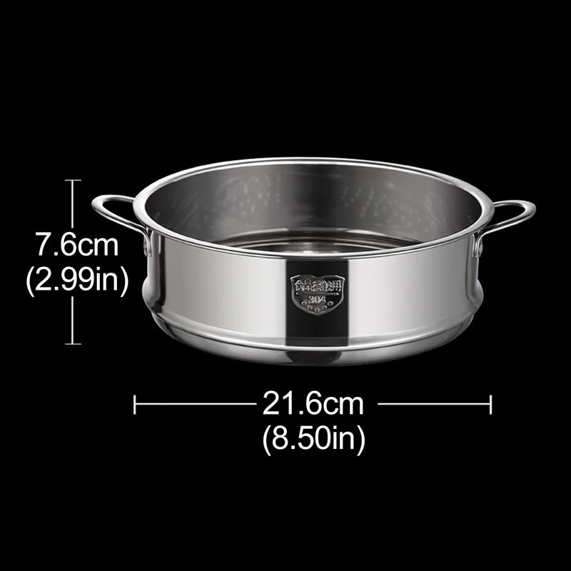 Pot Steamer Rice Cooker Food Steaming Grid Tray with Double Ear Drain Basket Kitchen Cooking Accessories 304 Stainless Steel