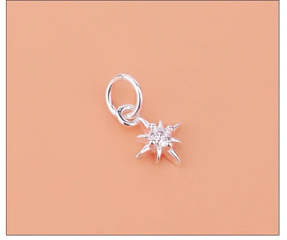 Korean Japanese light luxury accessories 925 sterling silver Flash star bracelet ring pendant