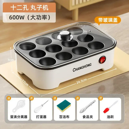 Hamburger steak machine non-stick frying pan fried eggs household breakfast electric grill pan household  cooking pot