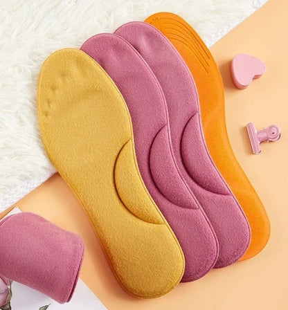 Thermal Plush Warm Insoles Women Men Winter Self Heating Massage Shoe Pads Sports Memory Foam Foot Care Inserts Padding