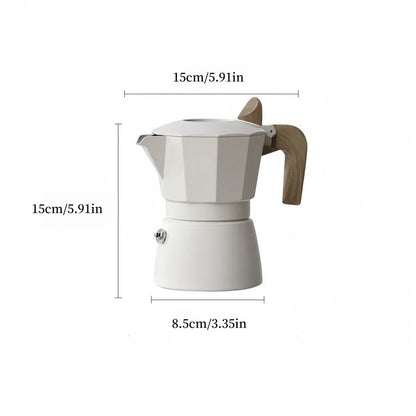 Double-valve Moka Pot Hand-brew Italian High-temperature Extraction Efficient Safe Household Espresso Outdoor Coffee Appliance