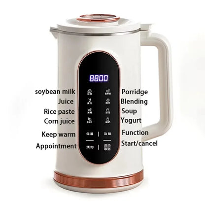 Soybean Milk Machine Electric Juicer Blender Mini Soy Milk Maker Home Wall Breaking Machine 10-leaf Blade Kitchen Appliances