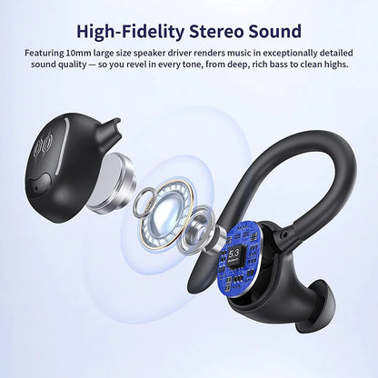 New Wireless 5.3 Earbuds TWS Bluetooth headset Waterproof Earphone Ear Hook earpiece Stereo Headphone for phone xiaomi iphone