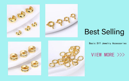 2 Sizes 18K Gold Plated Pearl Enhancer Clips Pendant Bail Connector Clasps For DIY Necklace Bracelet Jewelry Making