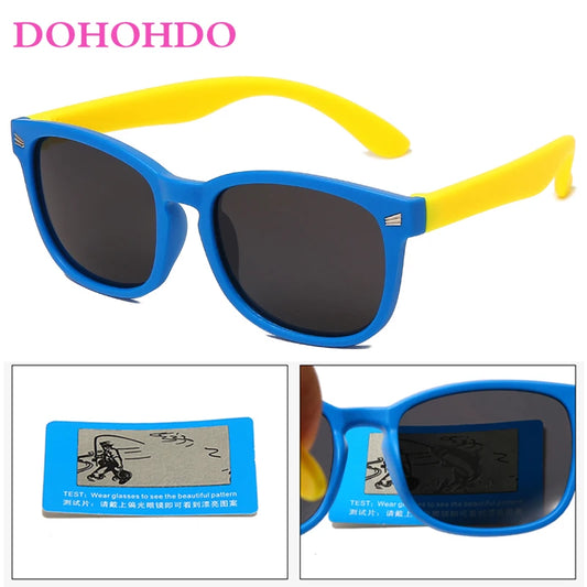 Retro Children Polarized Sunglasses TR90 Flexible Kids Sunglasses For Boys Girls Baby Gift Outdoors Goggle Shades Eyewear UV400