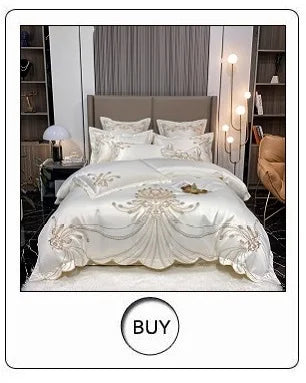 100% Egyptian Cotton Luxury Gold Embroidery Hotel Style Bedding White Grey Duvet Cover Set Fitted Sheet Bed Sheet Pillowcases