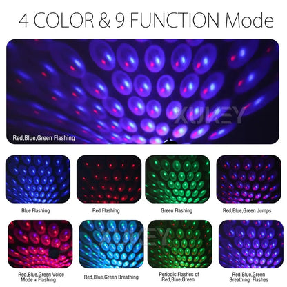 1 Pack Car Roof Interior Night Lights 9 Functional Modes Adjustable Romantic Atmosphere Ambient USB Star Projector Strobe Light