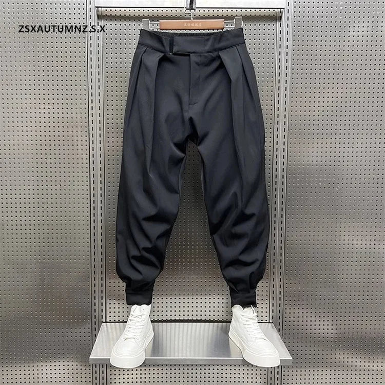 Autumn Harajuku With Martin Boots Trousers Men Loose Korean Tide Casual Pants Homme Western Harem Trousers Men Clothing