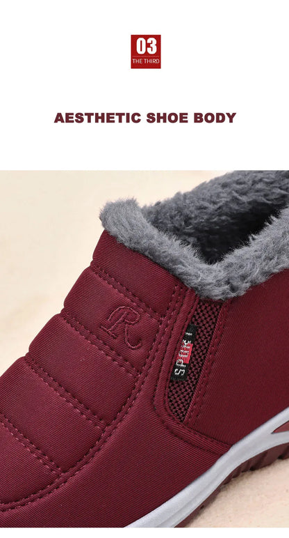 Lady‘s Casual Fashion Thicken Flat Shoes Lightweight Soft Comfortable Shoes Solid Warm Non-Slip Shoes For Winter