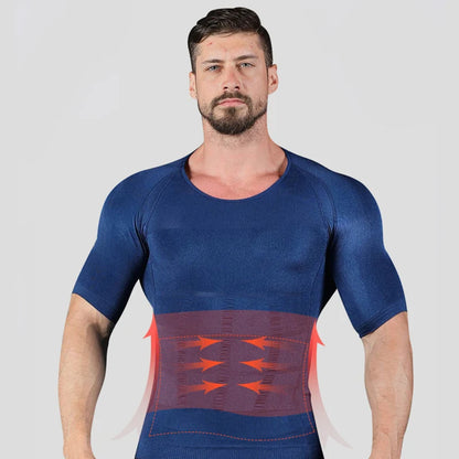 Men Slimming Shapewear Body Shaper Modeling TShirt Slim Vest Fat Burning Belly Abdomen Compression Chest Tummy Corset T-Shirts