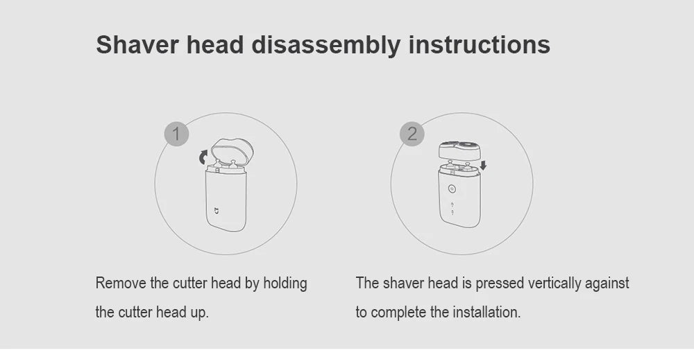 Xiaomi Mijia Electric Shaver 2 Floating Head Portable Waterproof Razor Shavers USB Rechargeable Steel Mens shaver razor s100