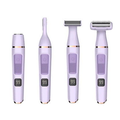 4in1 rechargeable eyebrows face body bikini hair trimmer electric shaver for women