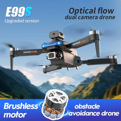 2024 New E99S Brushless Drone 8K HD Dual Camera Aerial Photography ObstacleA Voidance Flow Positioning Remote-Controlled Dron