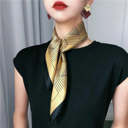 Scarf Women Silk Satin Scarf for Women Neckerchief  luxury Scarf Foulard Women Bandana Silk Scarves Laven Official Store