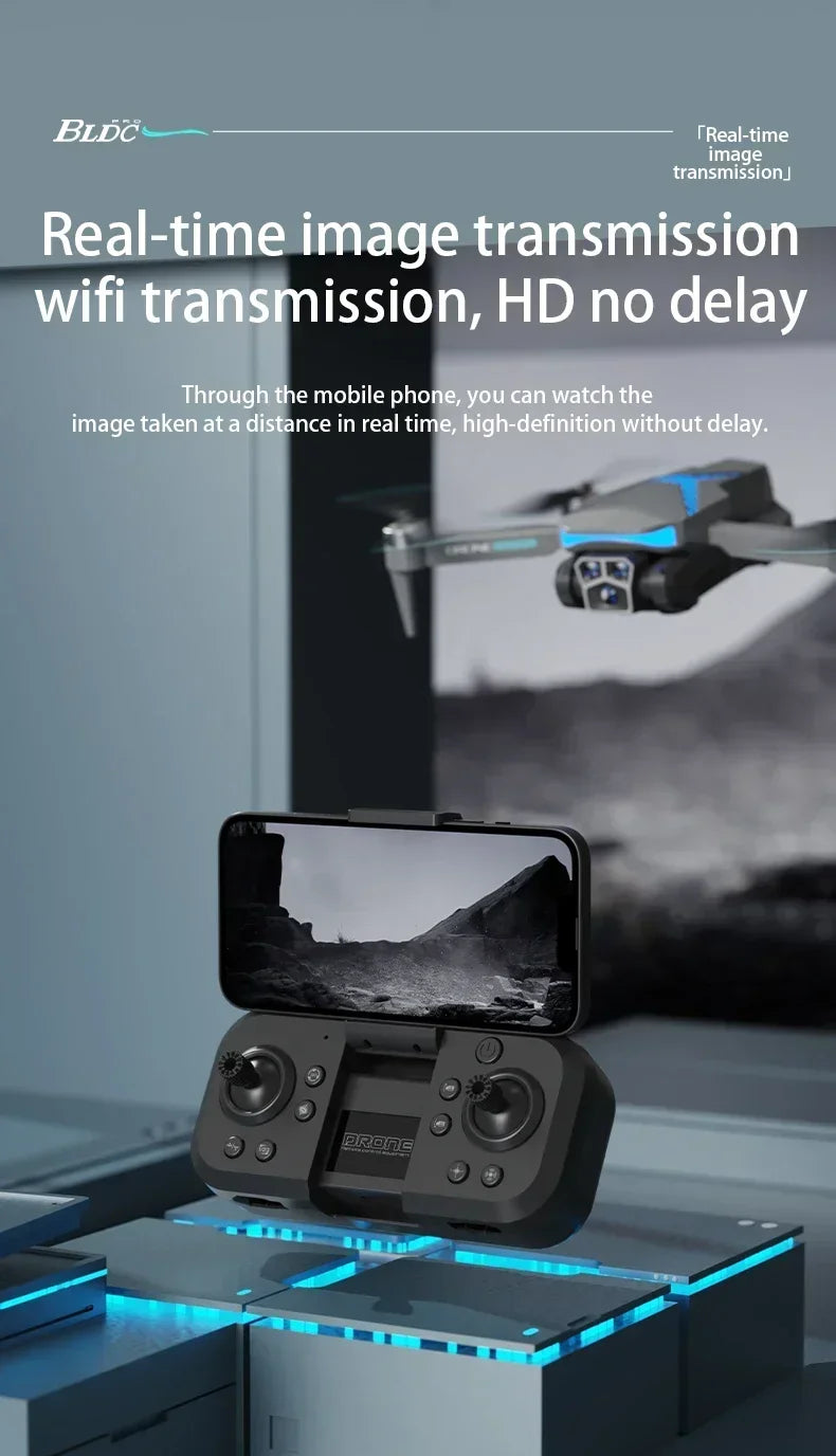 2024 New AE7 Mini Brushless Drone 8K HD Camera Drones Aerial Photography  Four Axis Aircraft Optical flow localization Rc Dron