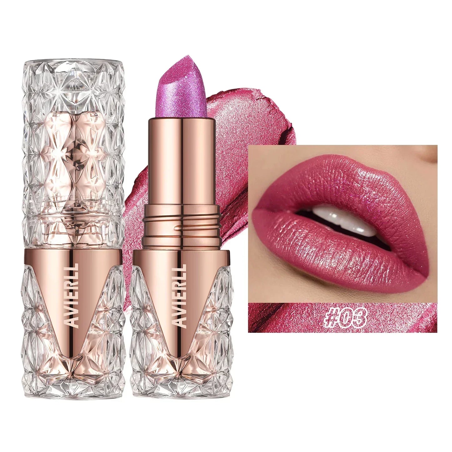 Quicksand Gold Lipstick Fine Glitter lipstick, Moisturizing Silky Mermaid Girl Pink, Long-Lasting Waterproof Grapefruit Orange