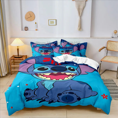 Lilo & Stitch Animation Stitch Bedding Set 3D Home Textile Pillowcase Quilt Cover Bedding The Best Gift Bedroom Decor