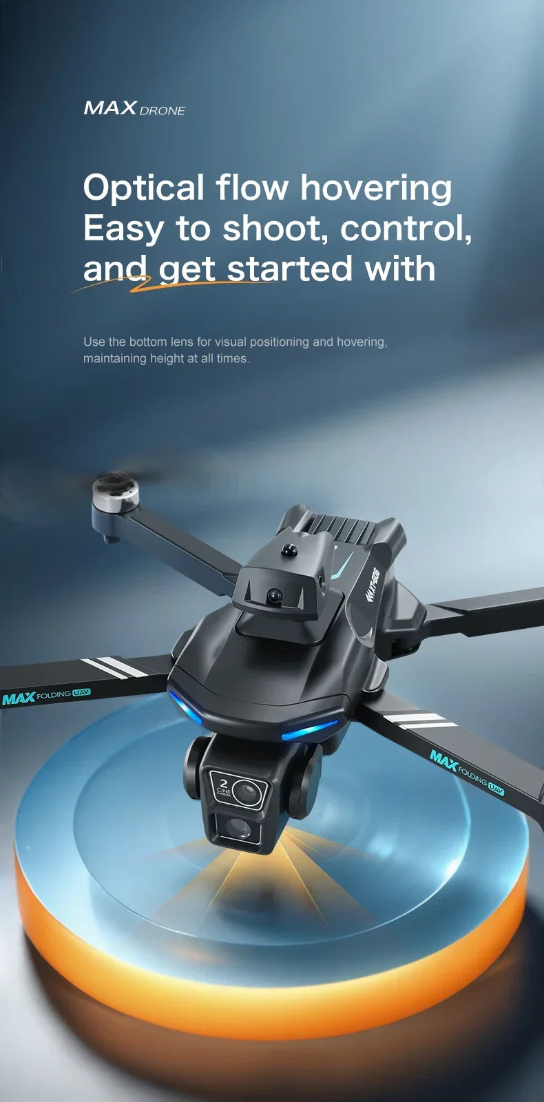 2024 New Drone XT-606 Max 2.4G Dual Servo Optical Flow Brushless Folding 6k HD Dual Camera FPV드론 Professional Aerial Dron Toy