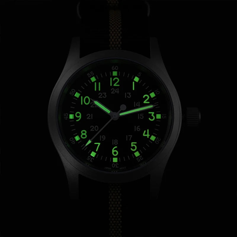 Militado ML05 Vintage Quartz Watch AR Sapphire Crystal Luminous VH31 Movement Watches 38mm Stainless Steel Men Wristwatch